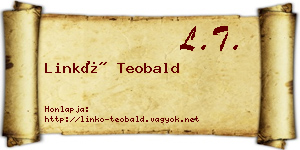 Linkó Teobald névjegykártya